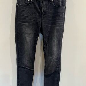 J. Crew Charcoal Denim High Rise Toothpick Jeans
